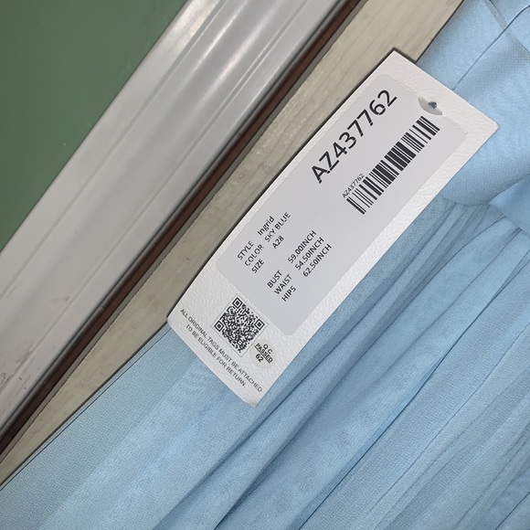 Azazie bridesmaid dress size A28 style ingrid color sky blue - Picture 3 of 7